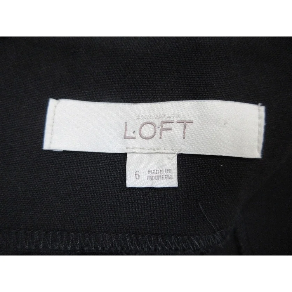 LOFT Pencil Skirt Womens 4 Black Officecore Workwear Tailored Quiet Luxury